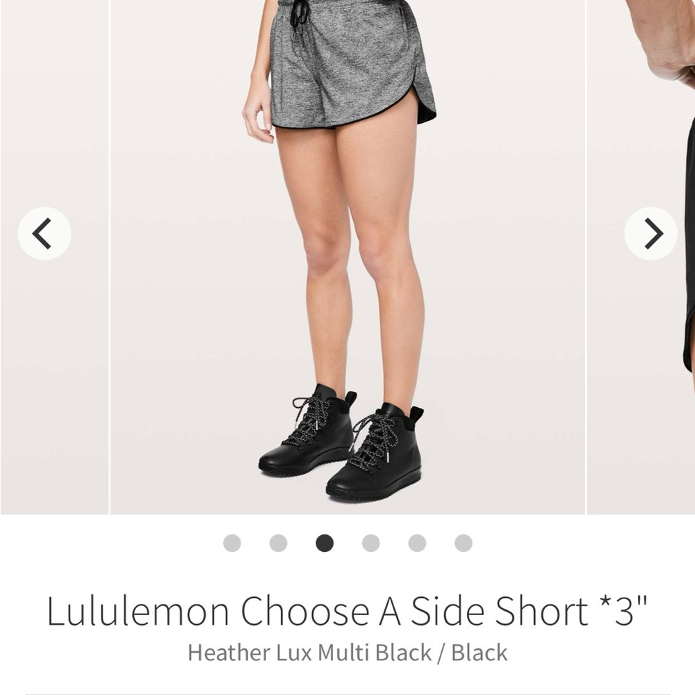 Lululemon‎ Athletica Choose A Side Shorts - Heather Lux Multi Black / Black
